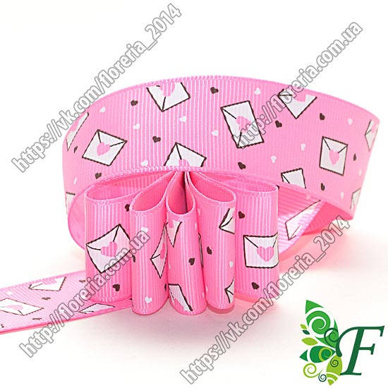 

Репс Письма 25мм розовая РР25-47, Розовый