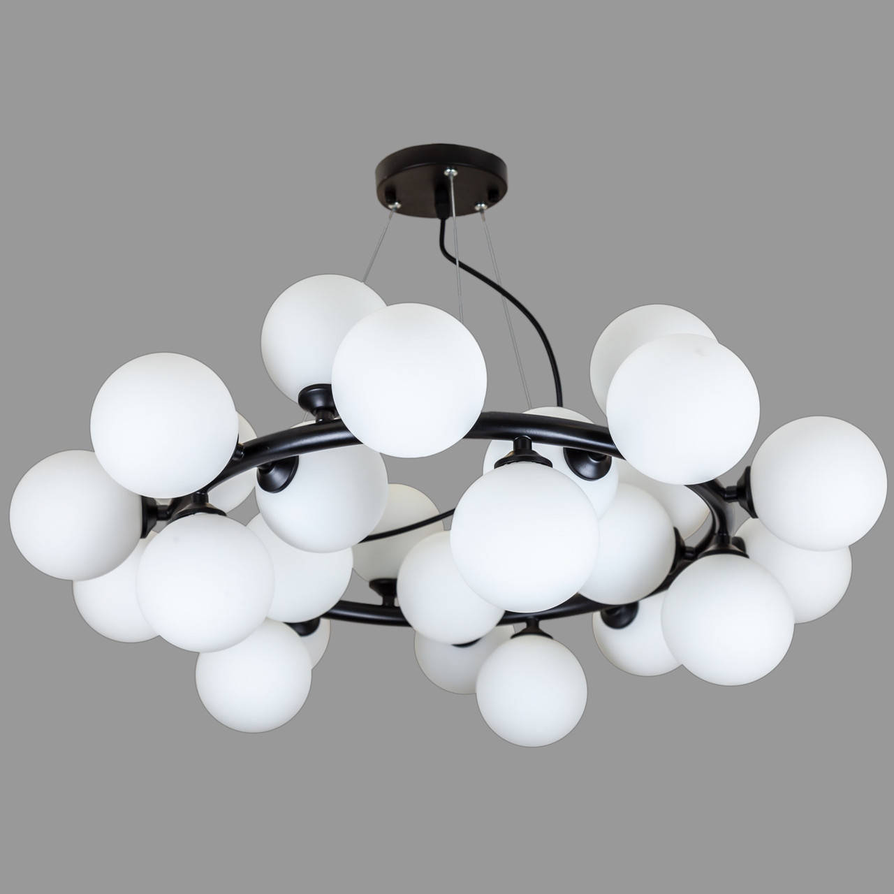 

Чёрная круглая люстра на 25 ламп (909-XL3122-25 BK), Черный