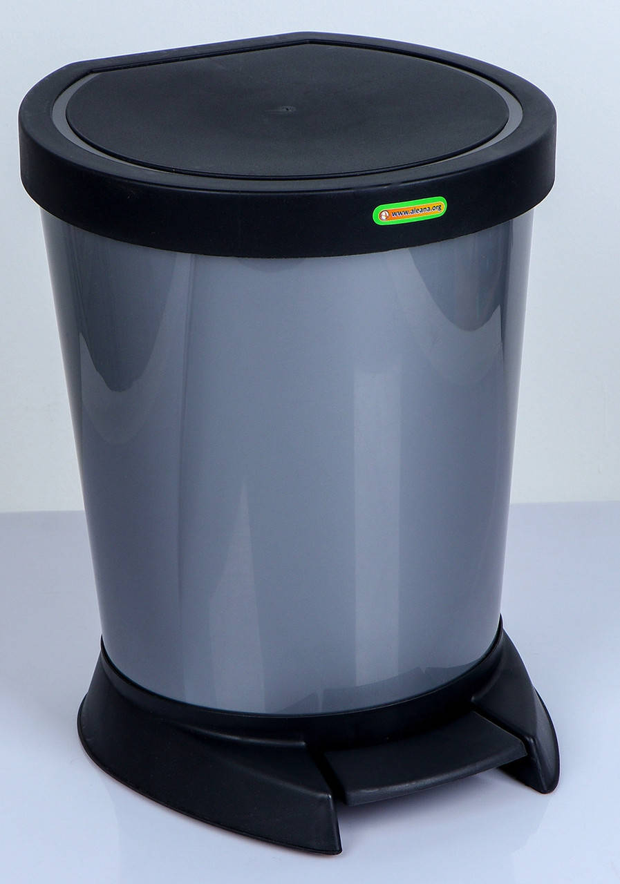 

Ведро для мусора с педалью 10л. (серое), Алеана, Серый