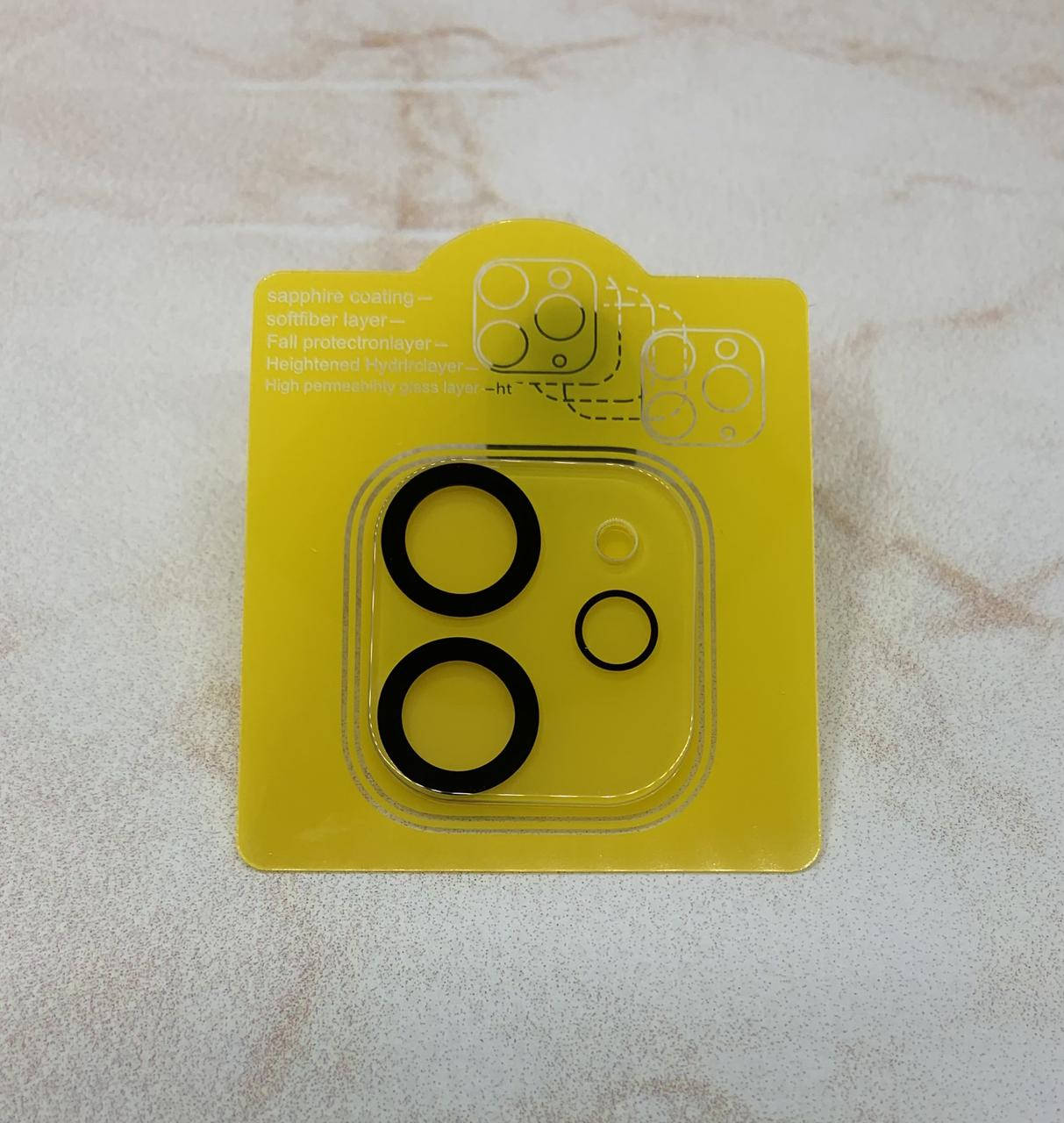 

Защитное стекло на камеру iPhone 12 черный ободок, Прозрачный