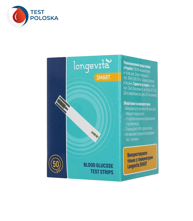 

Тест-полоски Longevita Smart, 50 шт.