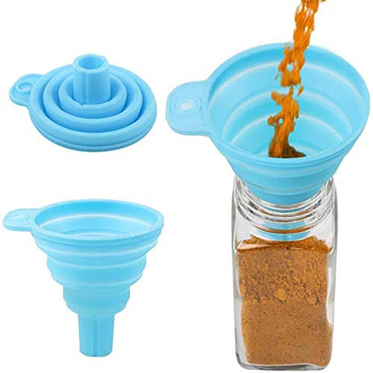 

Складна силіконова універсальна лійка Silicone Collapsible Blue силиконовая лейка