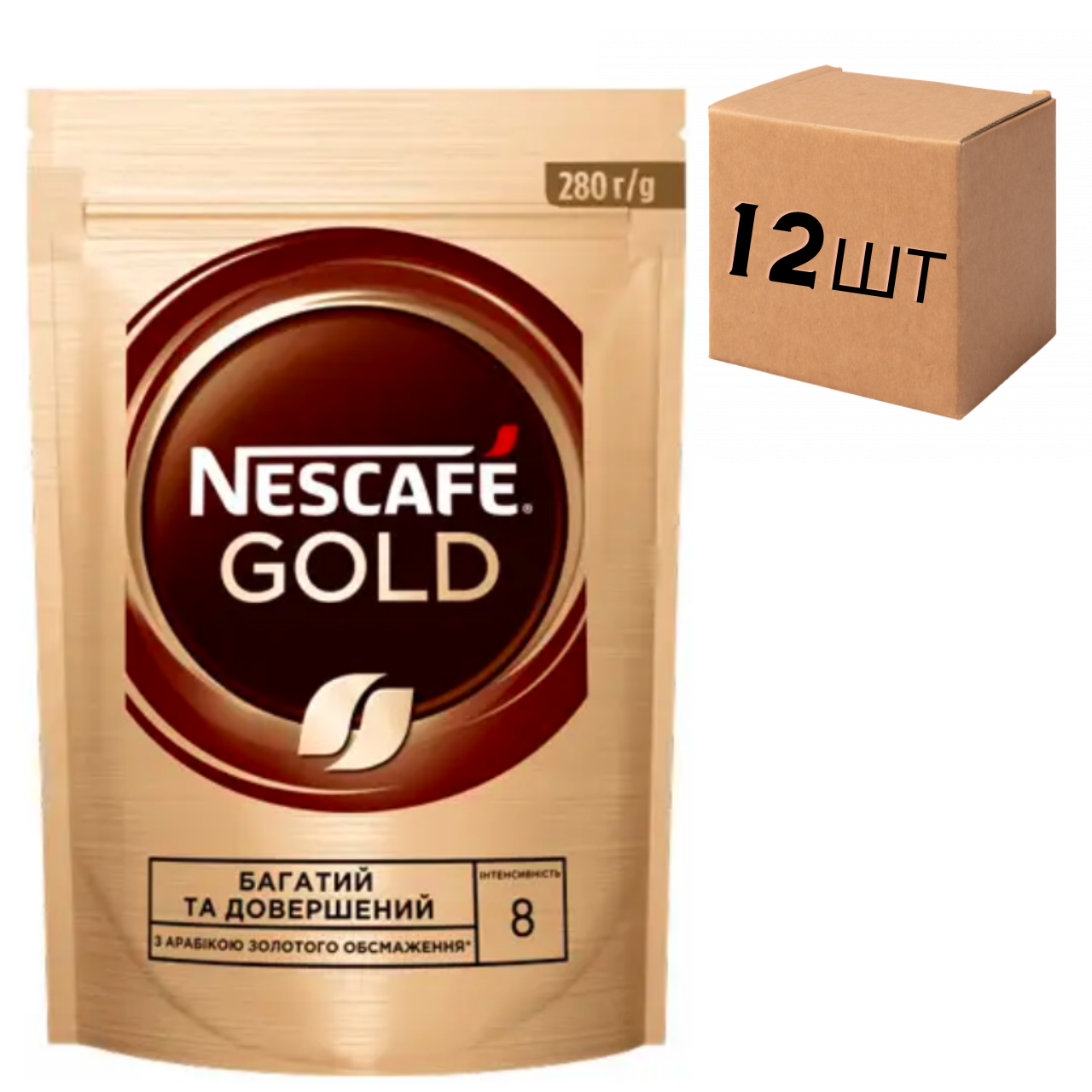 

Ящик растворимого кофе Nescafe Gold 280 гр. (в ящике 12 шт)