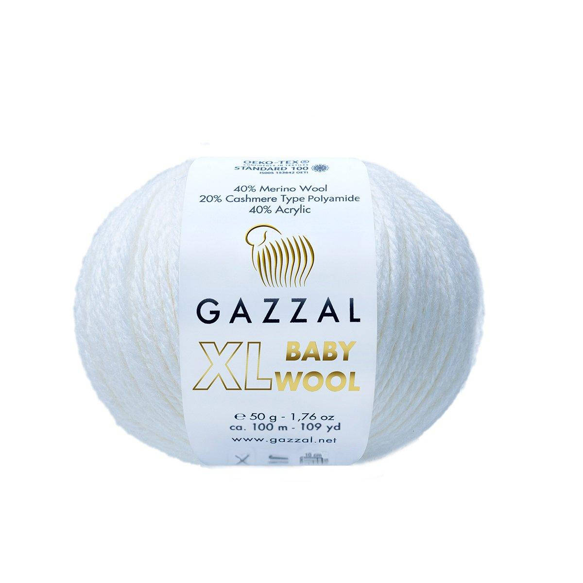 

Gazzal Baby Wool XL № 801 белый