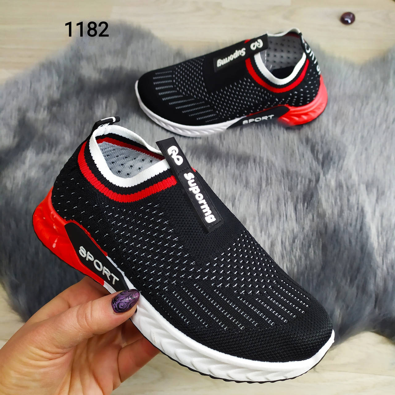 

Детские текстильные кроссовки мокасины на мальчика черные