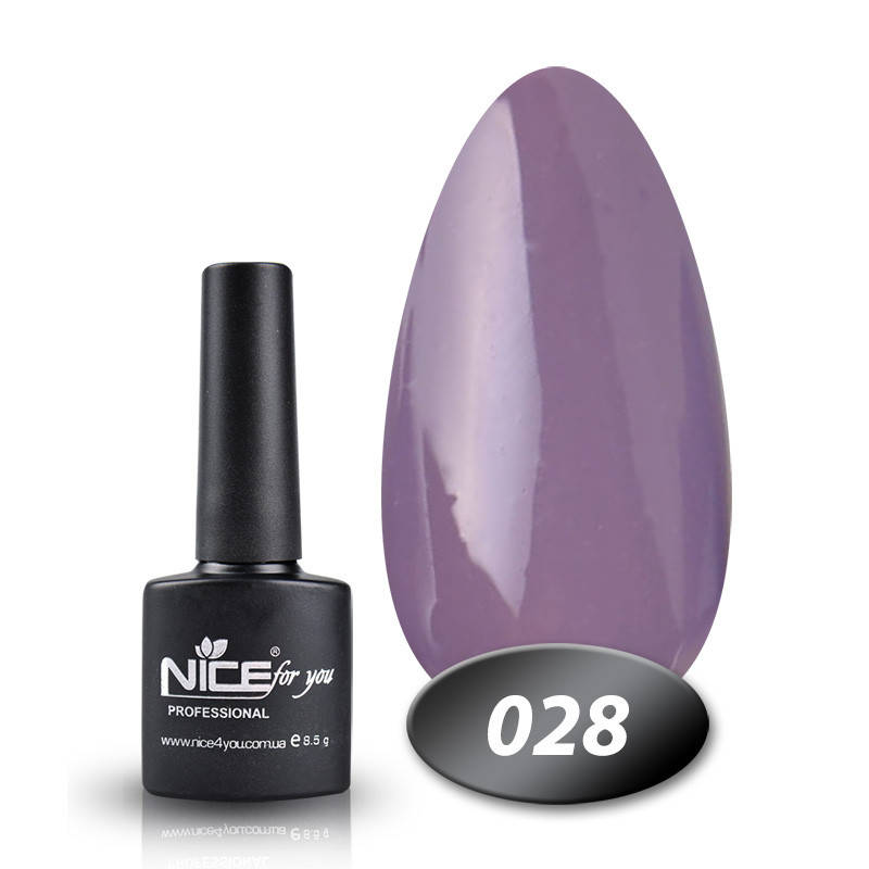 

Гель лак Nice for you 028 сиренево-серый 8,5 мл