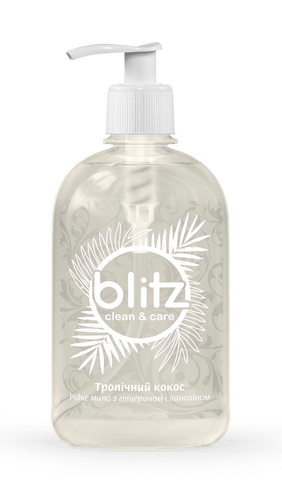 

Рідке мило "BLITZ Тропічний кокос" дозатор, 500мл, 15шт\ящ