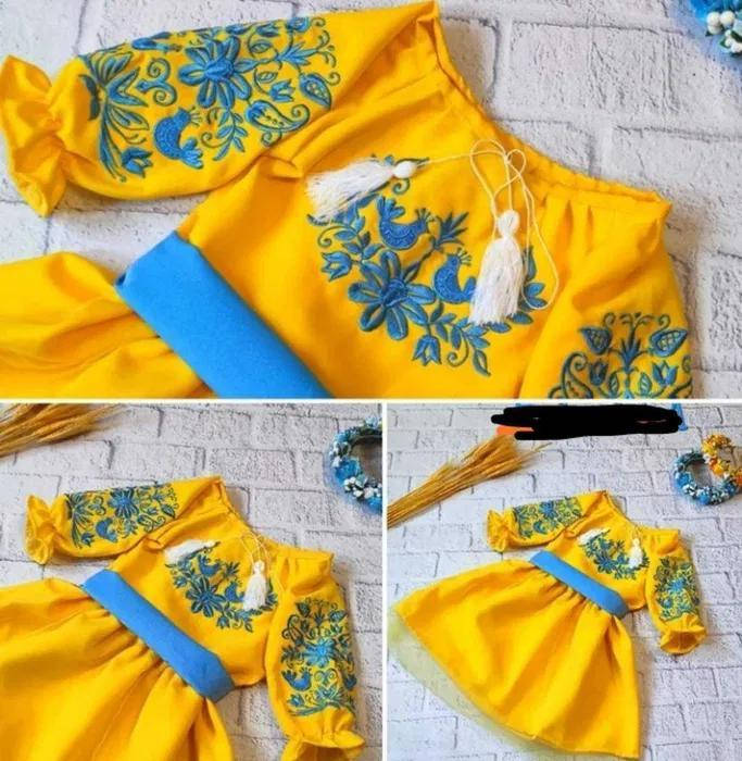 

Сукня вишиванка жовто-синя Пташки патріоти