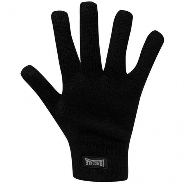 

Оригинальные Перчатки Lonsdale Knitted Gloves Mens - Black, Черный