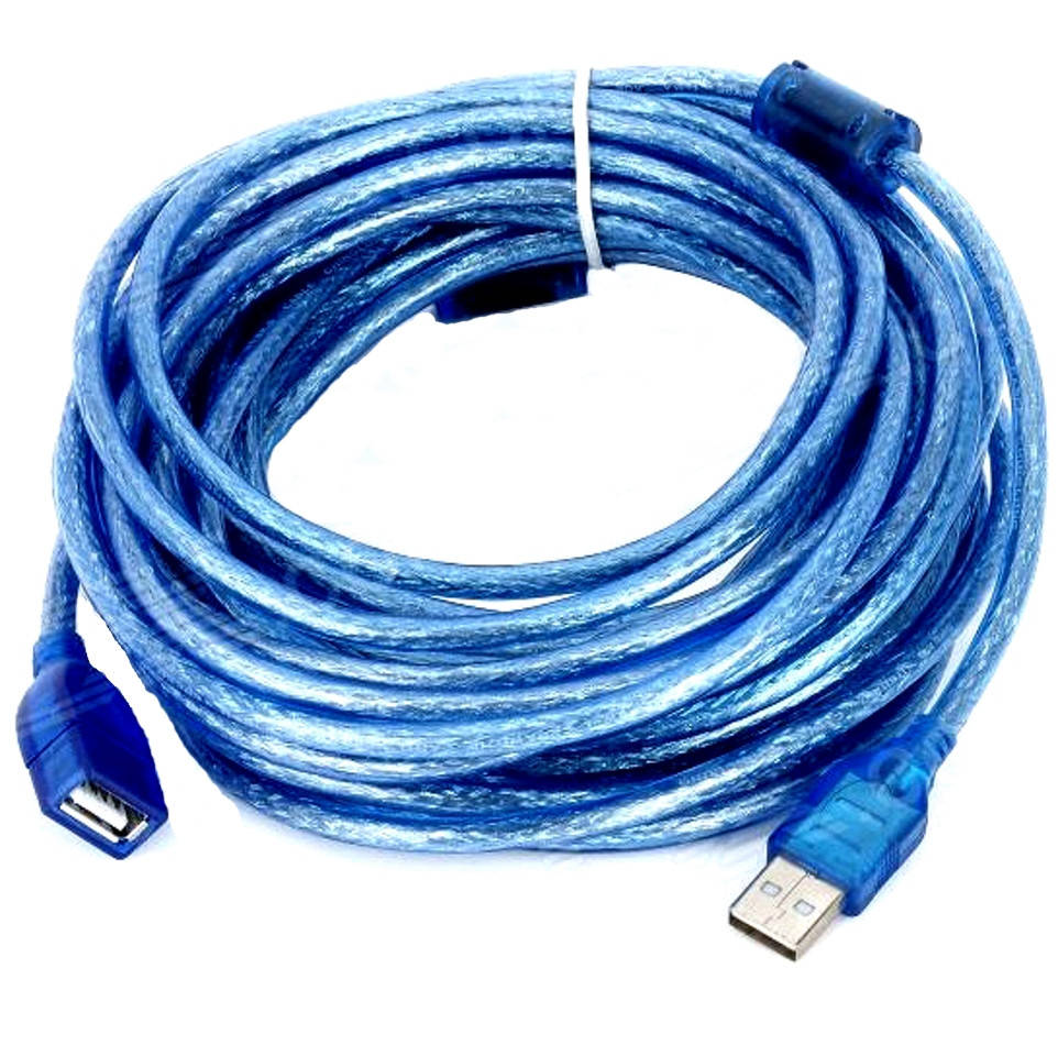 

USB кабель удлинитель AМ-АF 5 метров с ферритовым фильтром Юсб, Синий
