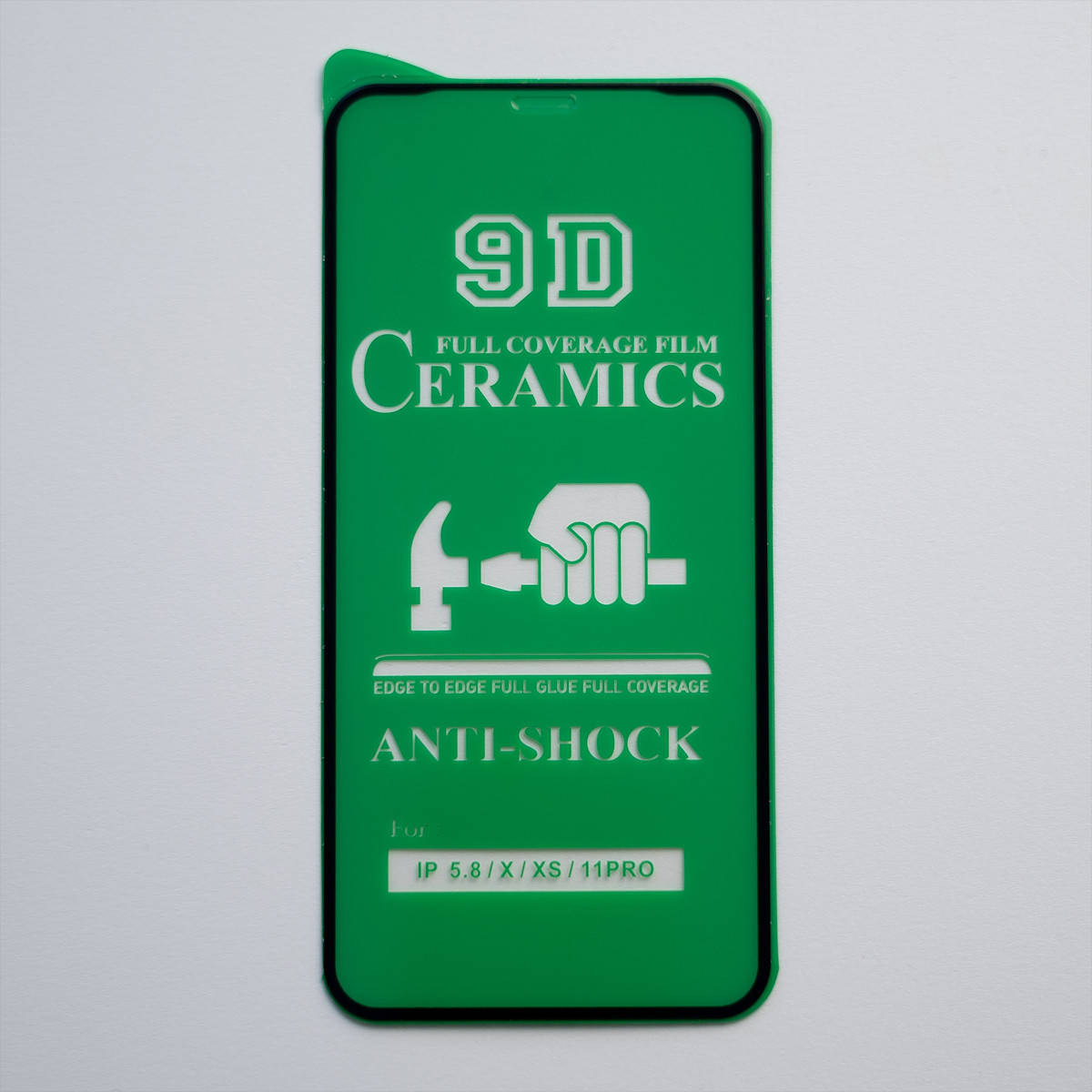 

Небьющееся защитное стекло Ceramics для iPhone X / iPhone XS / iPhone 11 pro твёрдость 9H черный