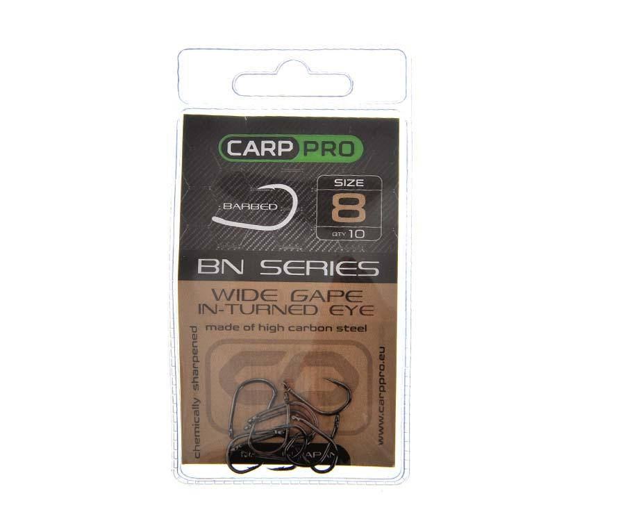 

Крючки Carp Pro Black Nickel Wide Gape In-turned Eye №8