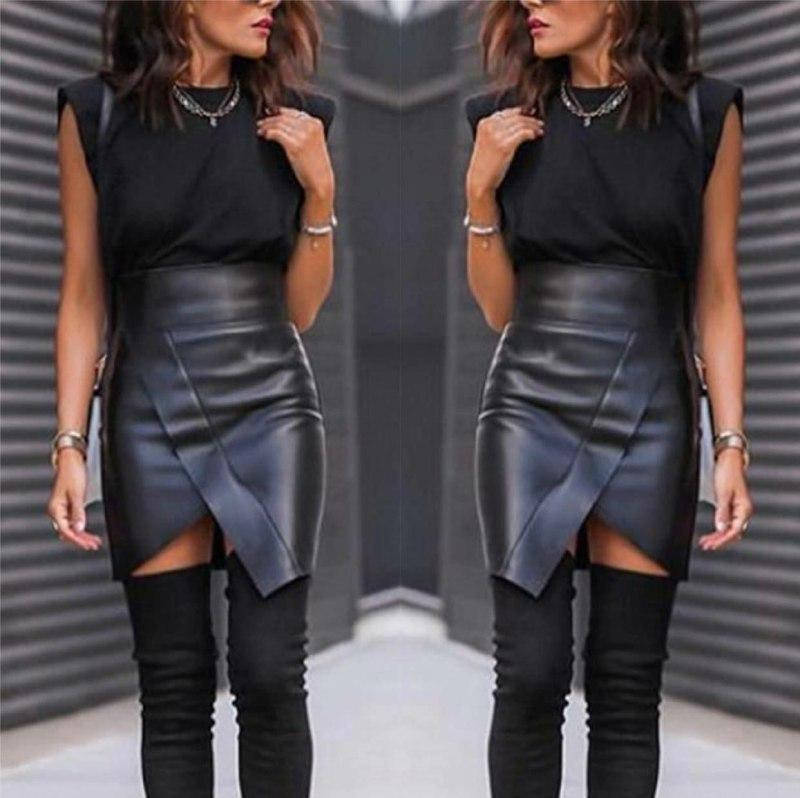 

Юбка эко кожа, Черный