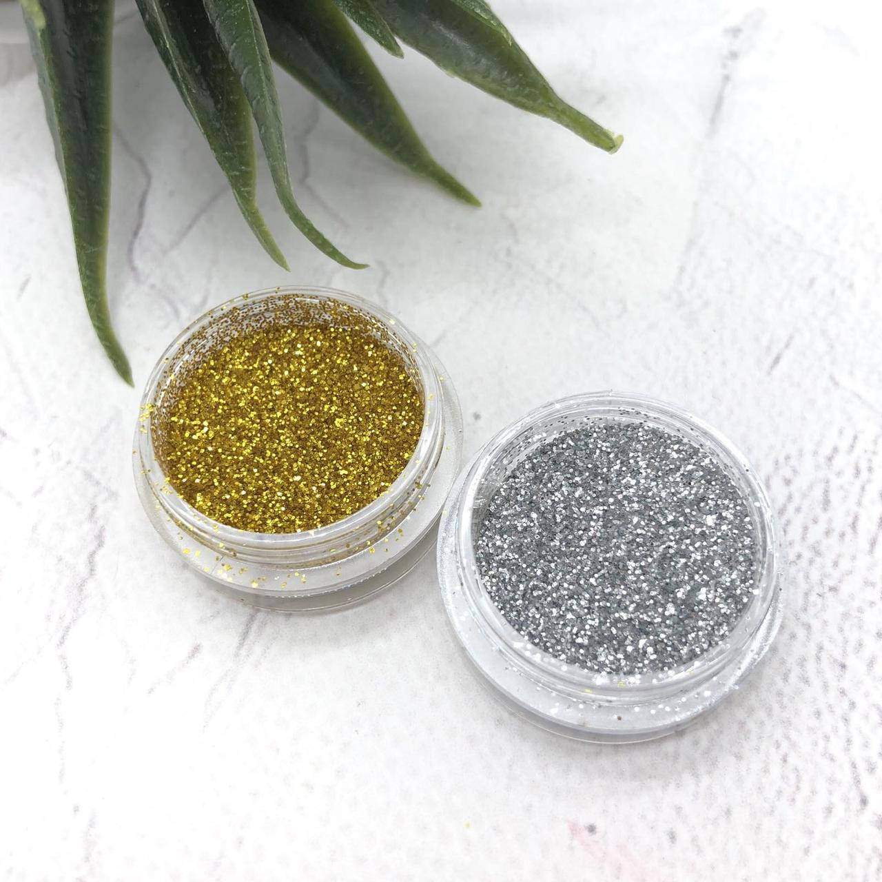 

Набор блестки серебро + золото, Разные цвета