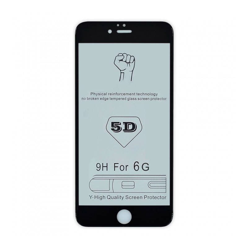 

Защитное стекло iPhone 6, iPhone 6S (5D) Full Glue, Black