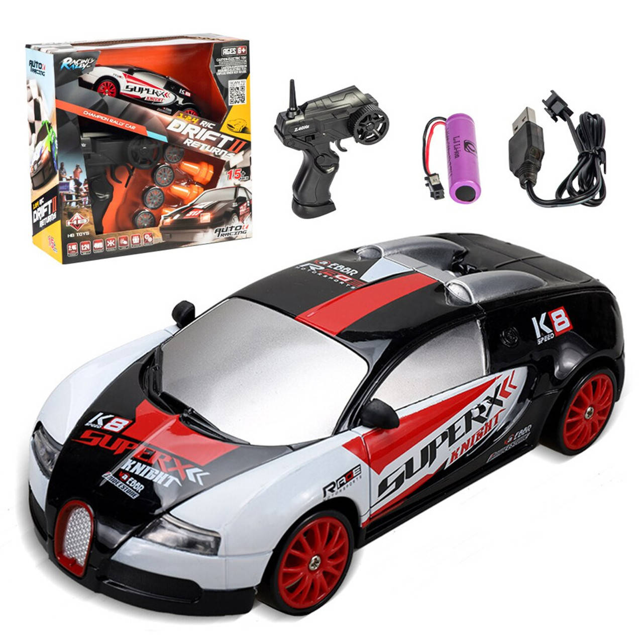 

Игрушечная машинка для дрифта на радиоуправлении Bugatti 4WD / Бугатти на радиоуправлении дрифт