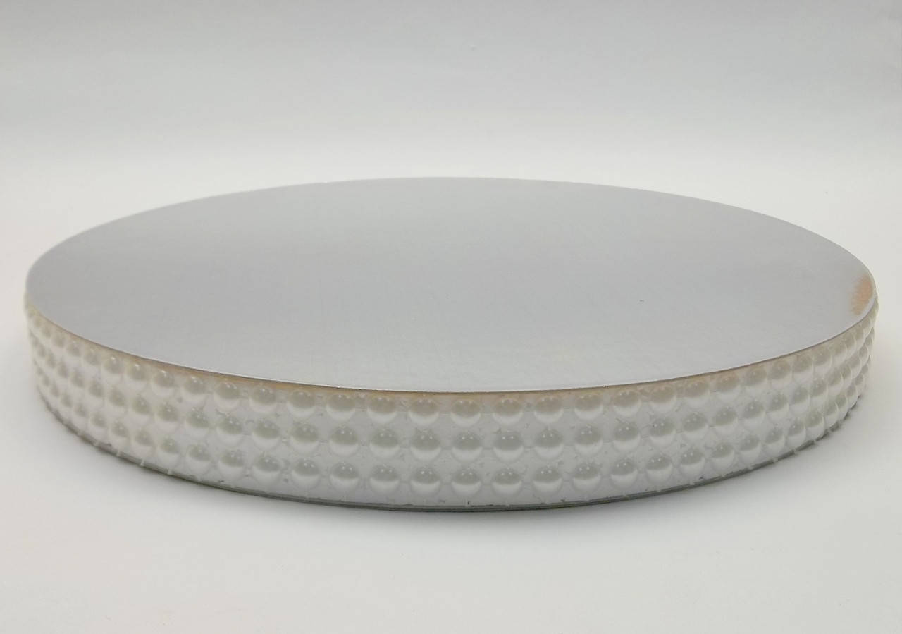 

Подложка 40 см h 3 см "Круглая золото-серебро с жемчугом"