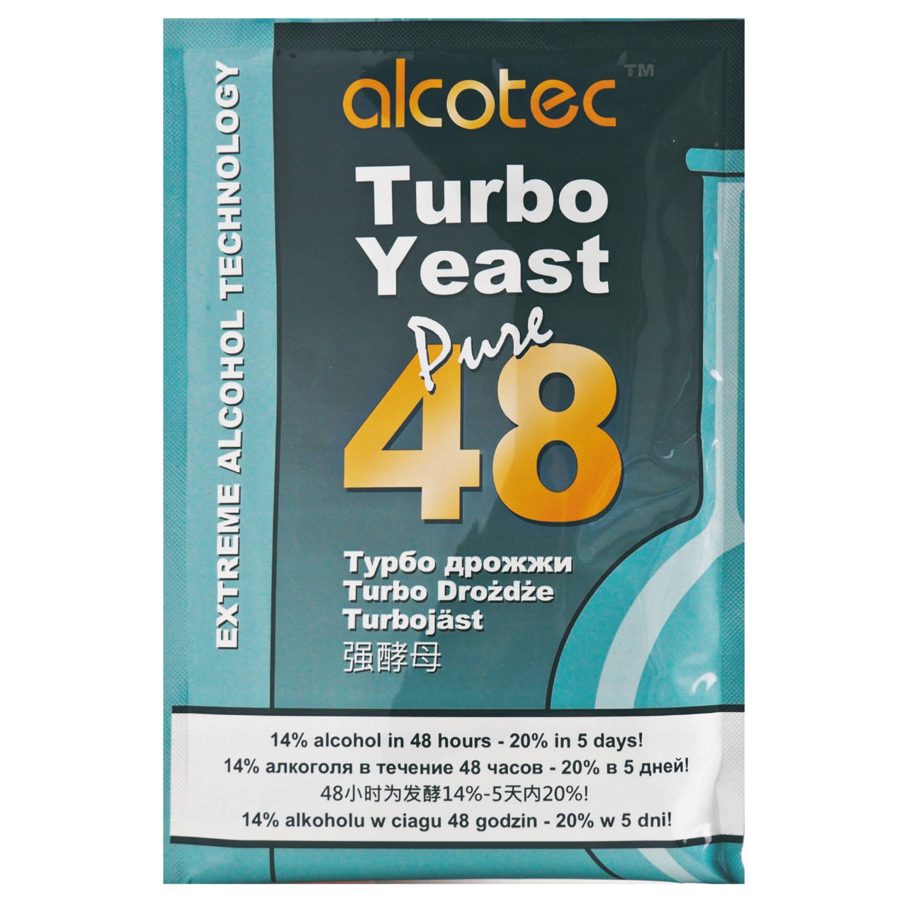 

Сухие дрожжи Alcotec Turbo Yeast Pure 48, 135 г