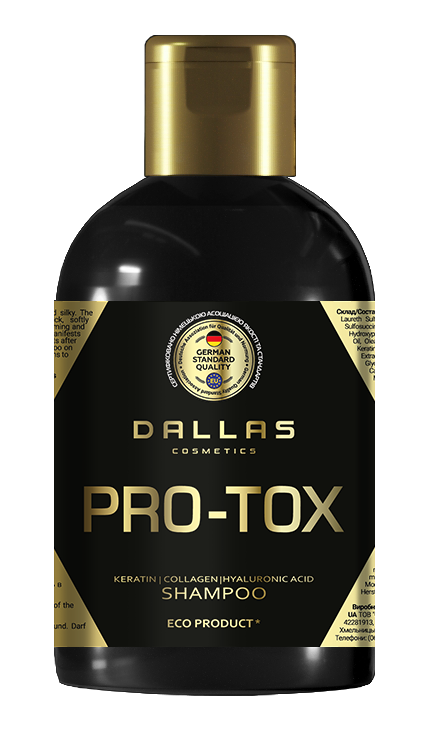 

Шампунь с кератином, коллагеном и гиалуроновой кислотой "Dallas Hair Pro-tox", 1000 г