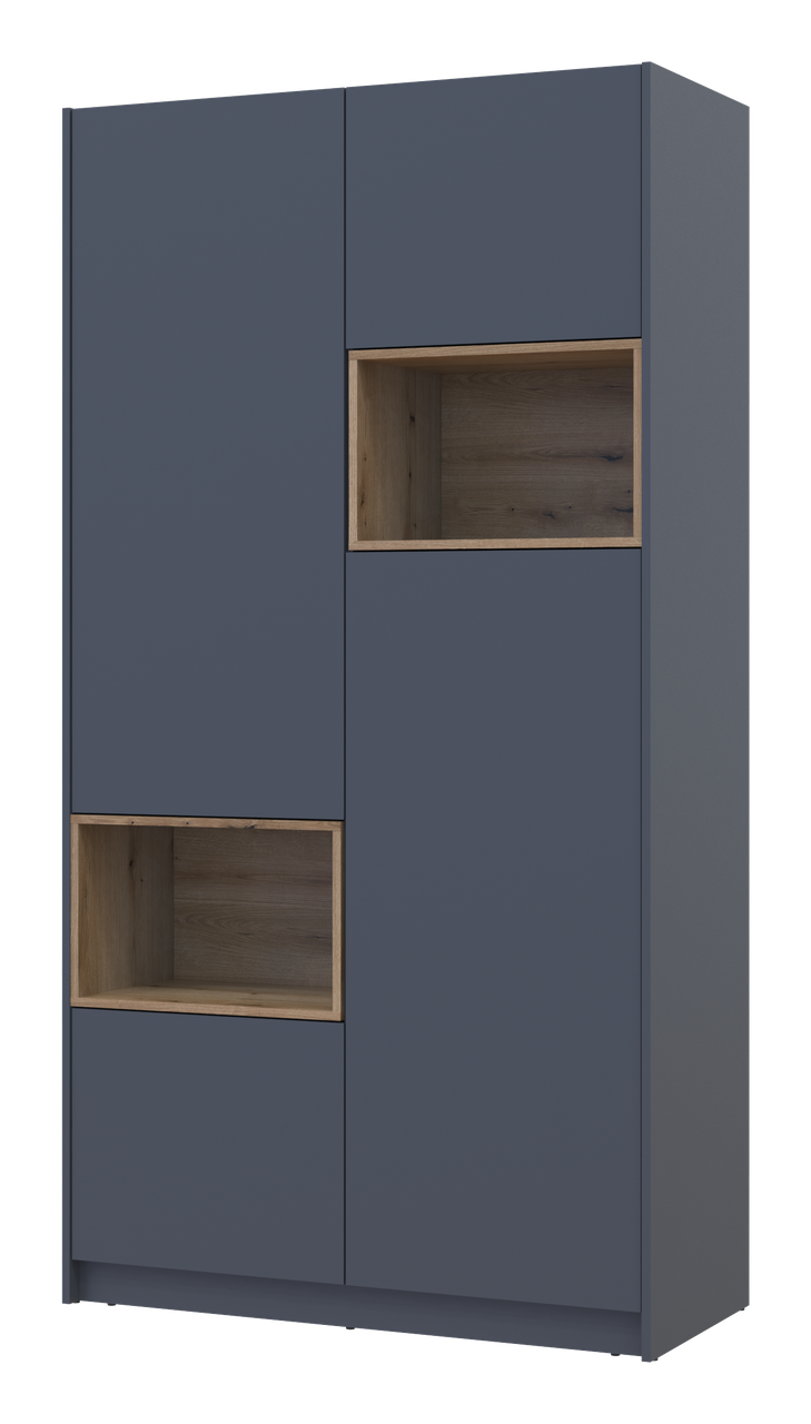 Шафа для одягу з нішею Doros Дейл Графіт/Дуб Евок 2 ДСП 115.2х52х220 (80737722) 4