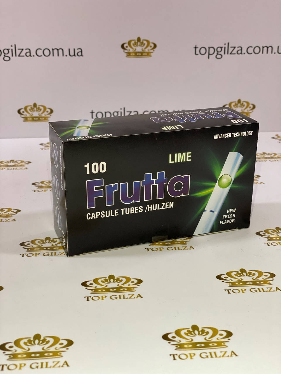 

Сигаретные гильзы для табака с капсулой Frutta Lime 100 шт (лимон)