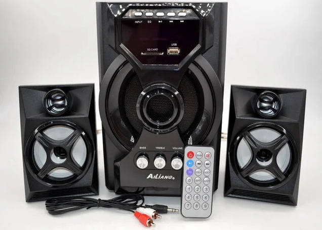 

Акустические система 2.1 AiLiang USB Радио FM F34DC-DT Мощность 2x3 Вт + 10 Вт Колонки + сабвуфер