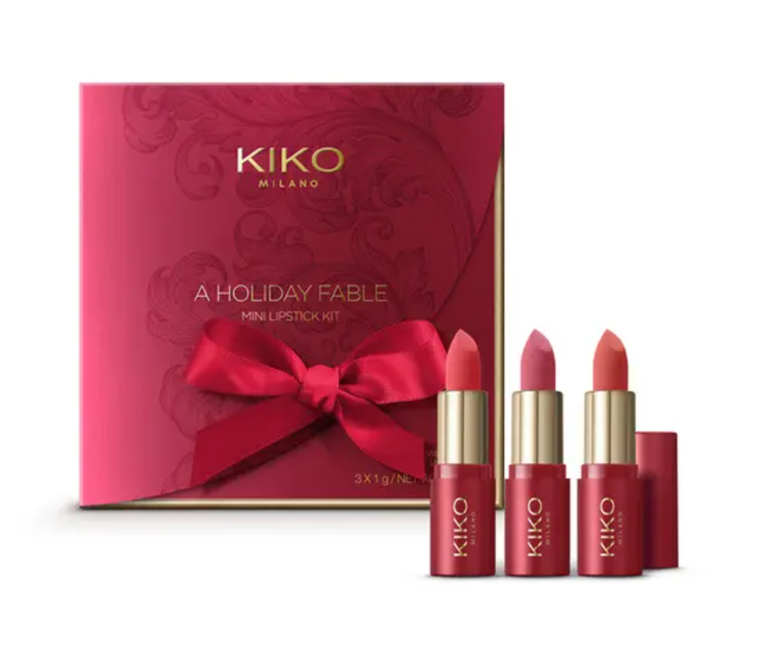 

Набор для губ из 3 мини-помад A Holiday Fable Mini Lipstick Kit Kiko