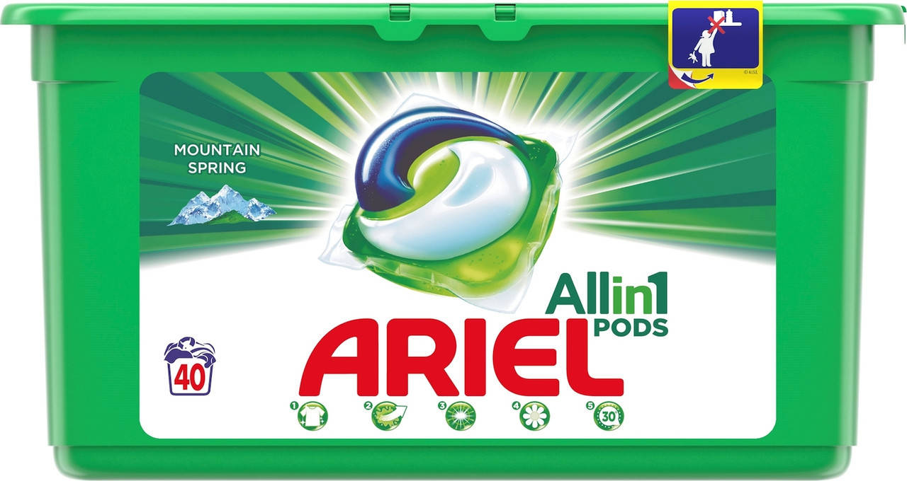 

Средство для стирки Ariel 3в1 White капсулы 40шт.