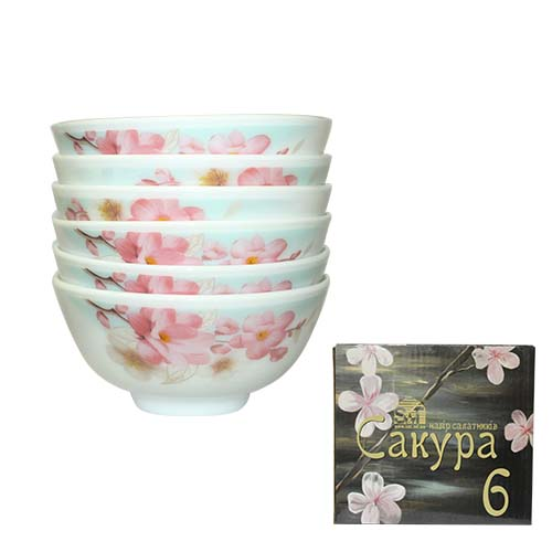

Набор салатников 6шт (6шт- 4,5 ') Сакура