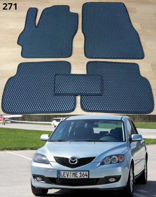 

Коврики ЕВА в салон Mazda 3 '04-09, Черный