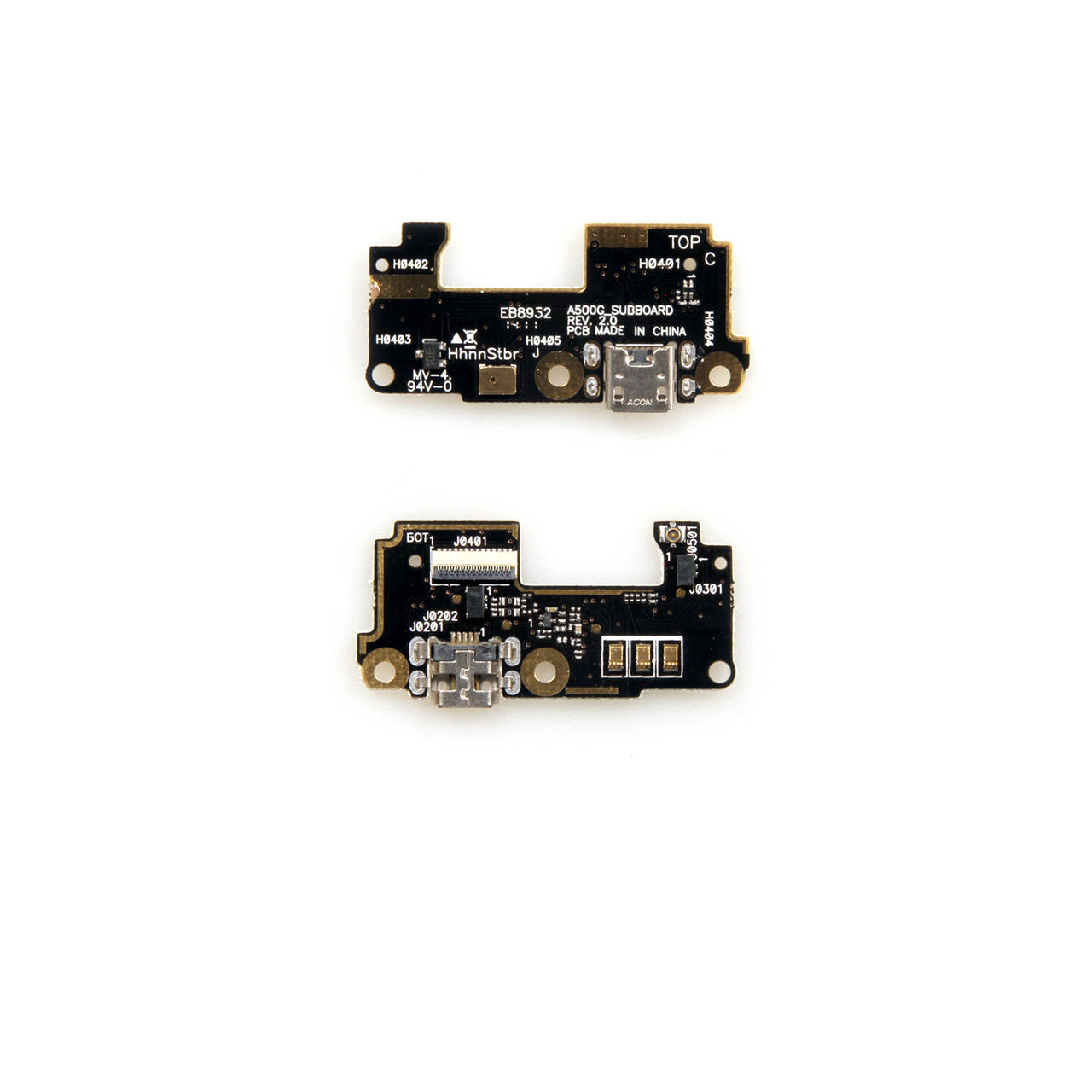 

Нижняя плата ASUS ZenFone 5 (A500CG) с разъемом питания и микрофоном