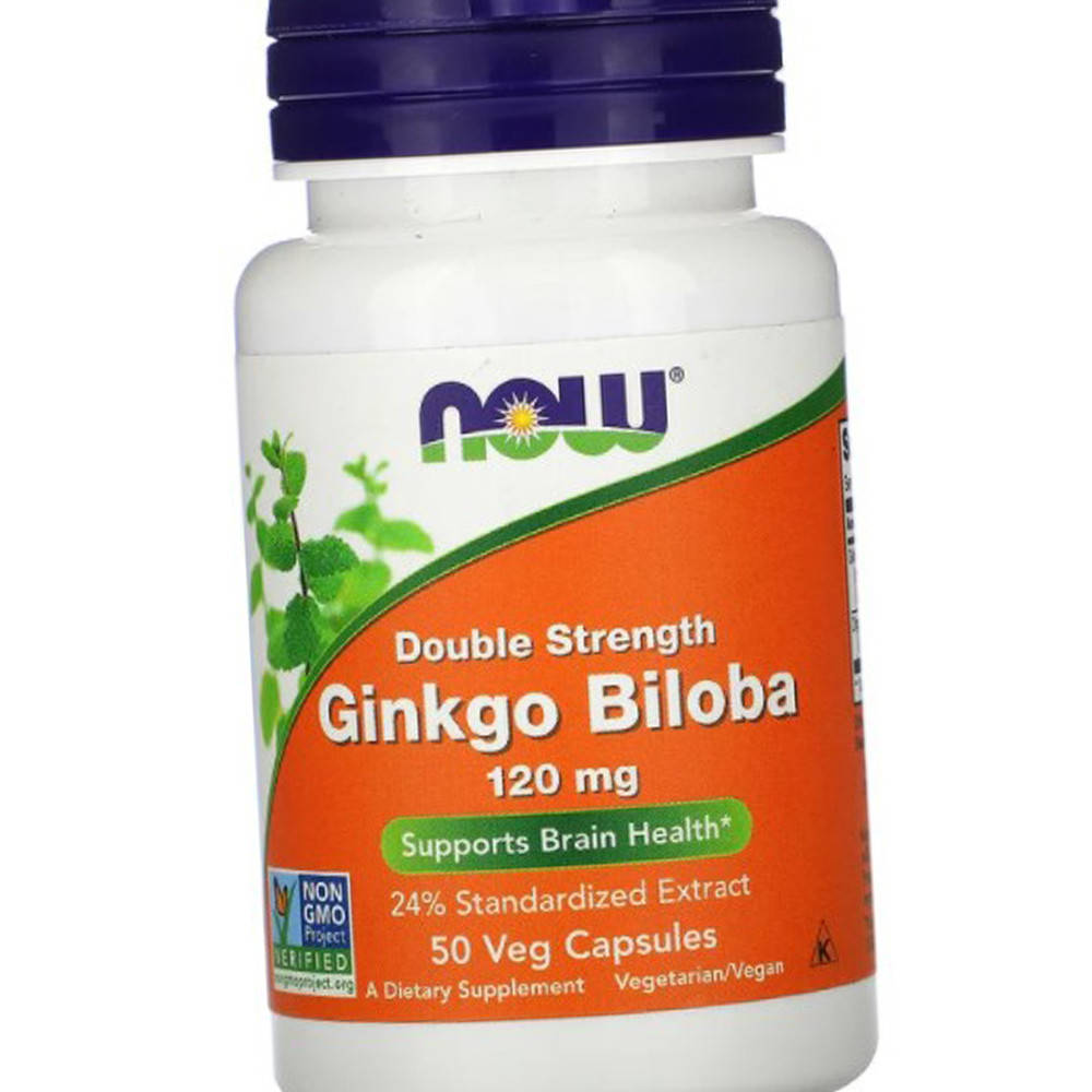 

Экстракт Гинкго Билоба NOW Foods Ginkgo Biloba 120 мг 50 капсул