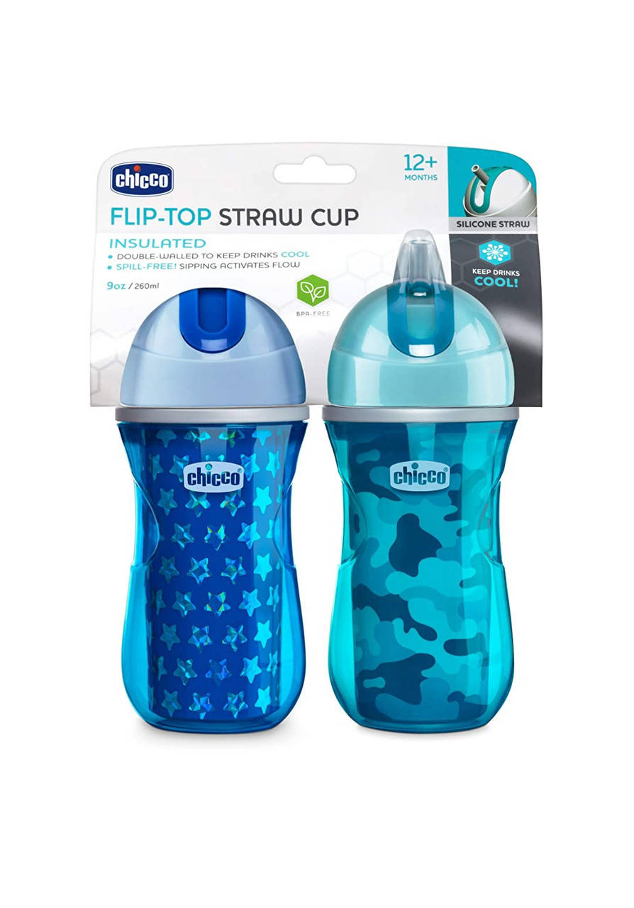 

Поильник с трубочкой Chicco, поильник непроливайка, Синий