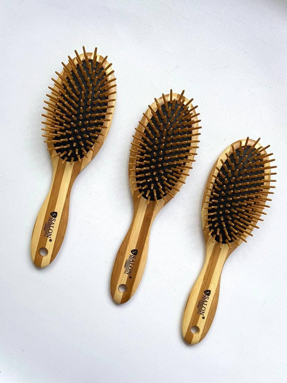 

Массажная щётка для волос бамбук Salon Professional 73250BP средняя