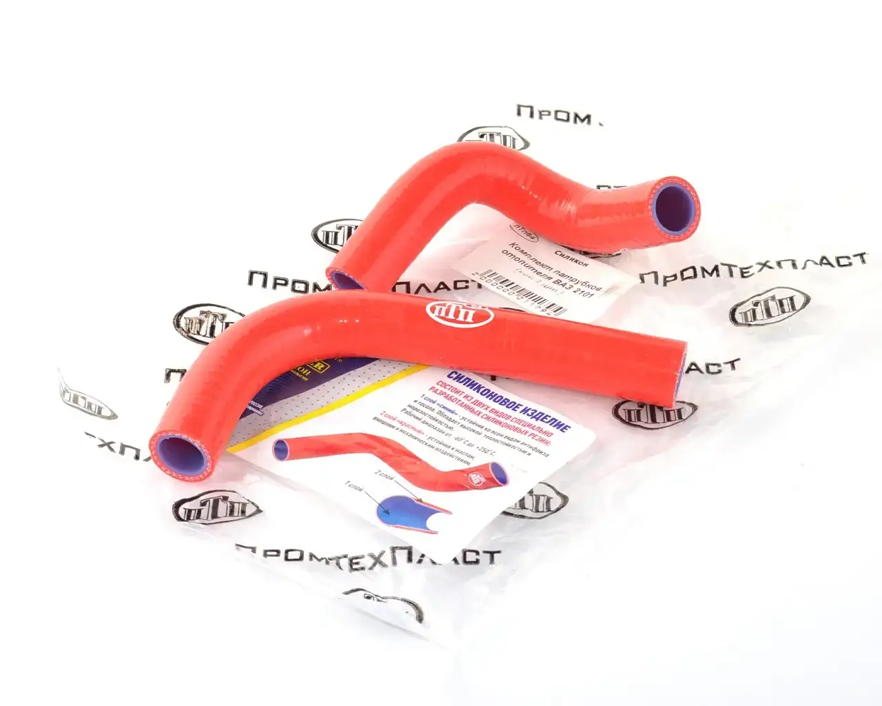 

Патрубок отопителя ВАЗ 2101-07 (к-т 2 шт.), силикон, красный