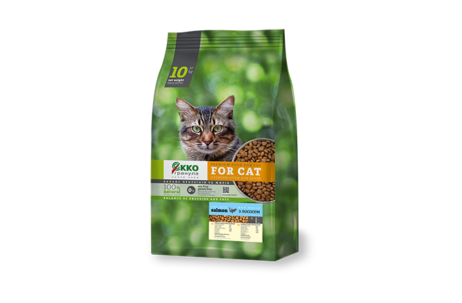

Сухий корм для котів преміум з лососем «Екко-гранула»