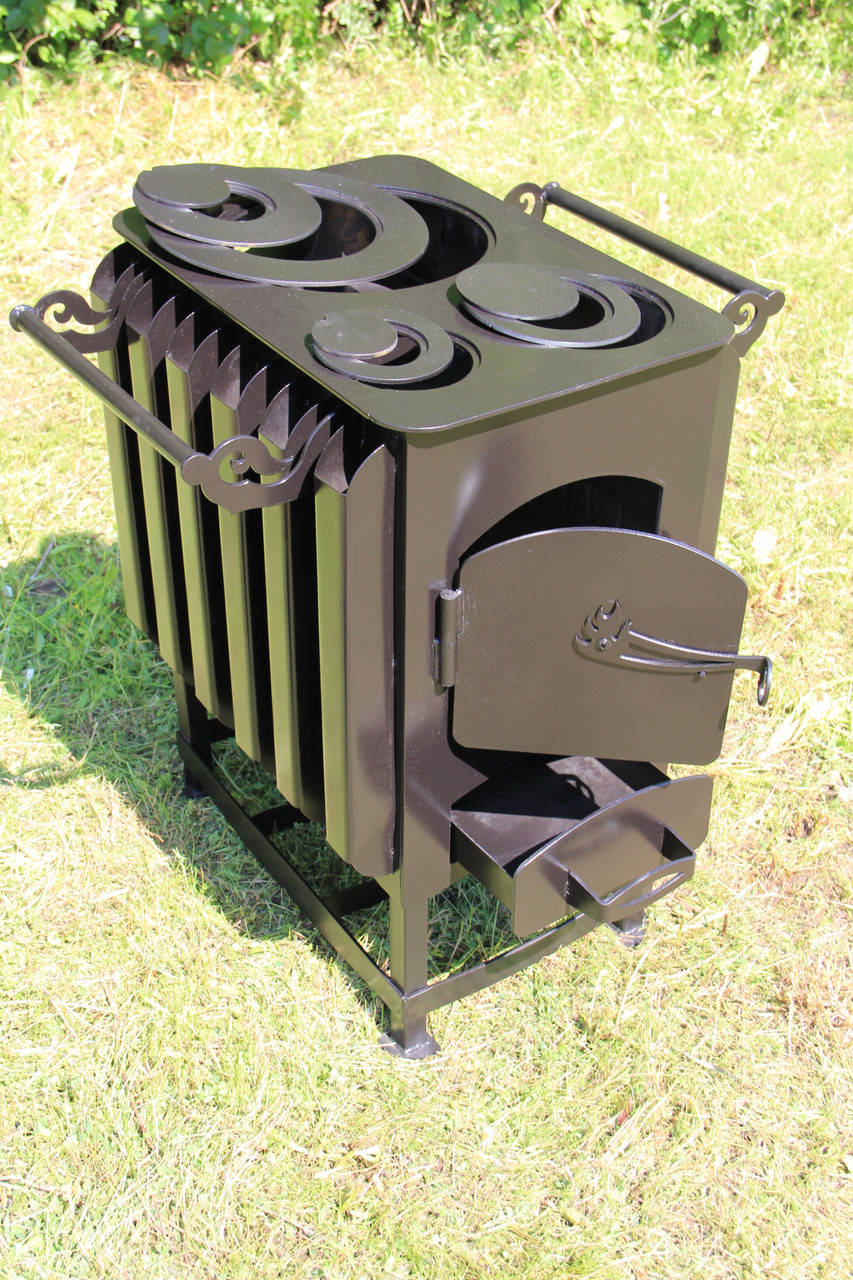 

Печка буржуйка "Кормилица" с конвекцией+ вторичный дожиг печных газов, сталь 4мм