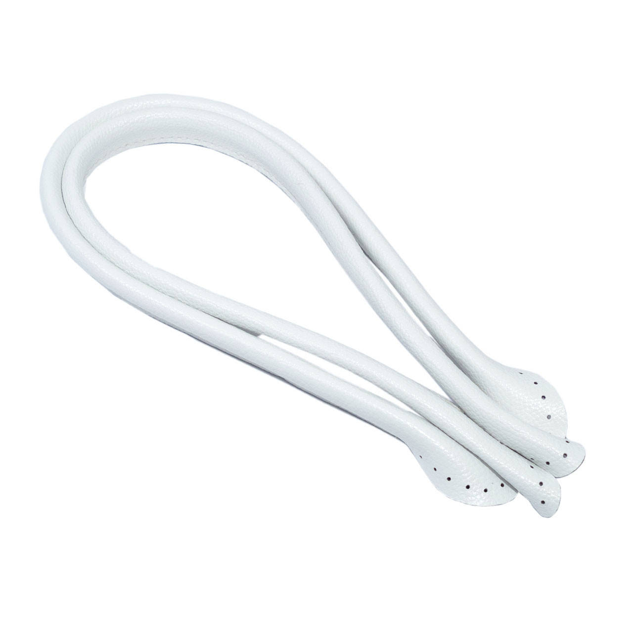 

Комплект ручок для сумки крапля, пришивних Білий 58 см екошкіра, Белый