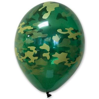 

Латексные шары BELBAL Камуфляж 12" 30см 5 шт, Разные цвета