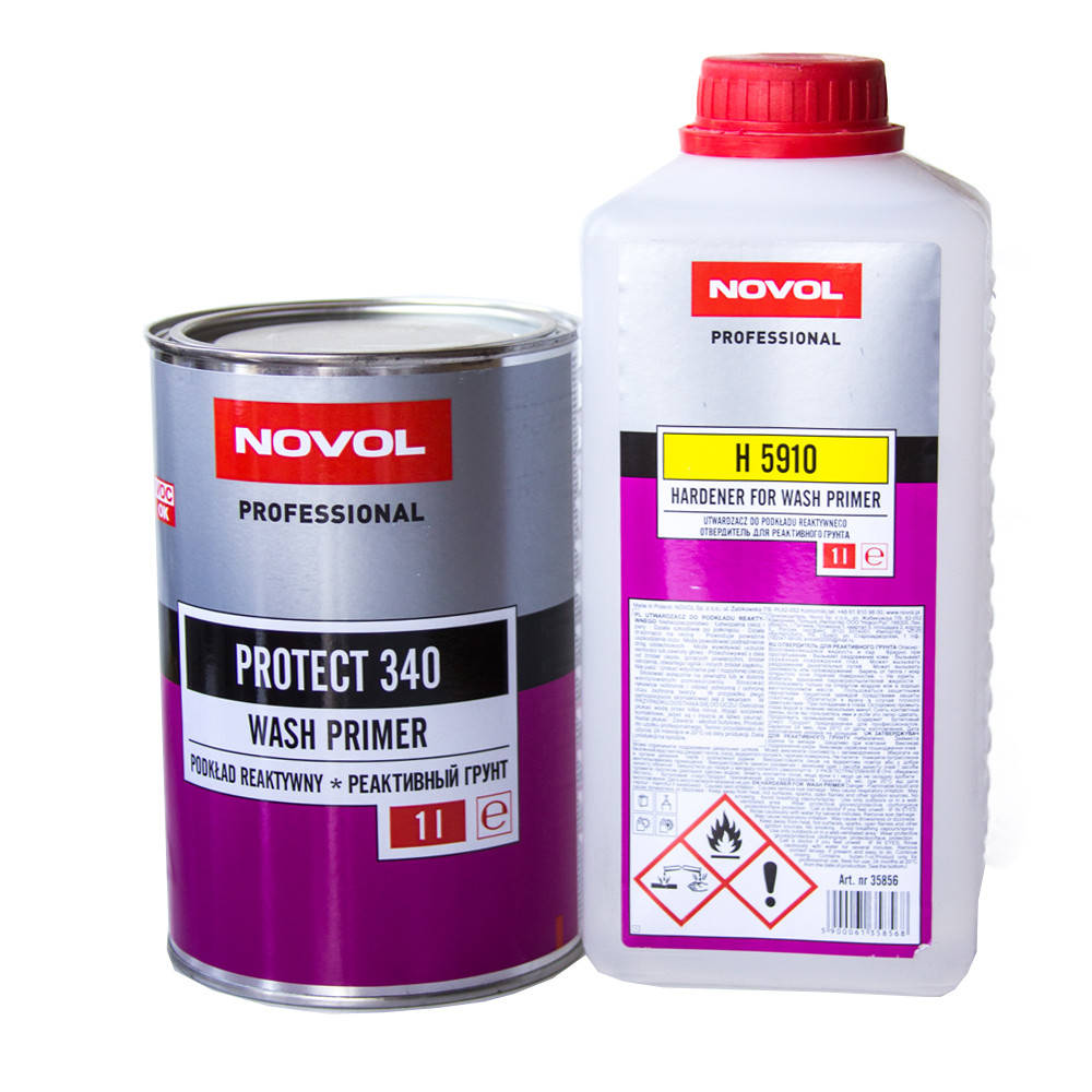 

Грунт кислотный Novol PROTECT 340 Wash Primer с отвердителем 1л+1л
