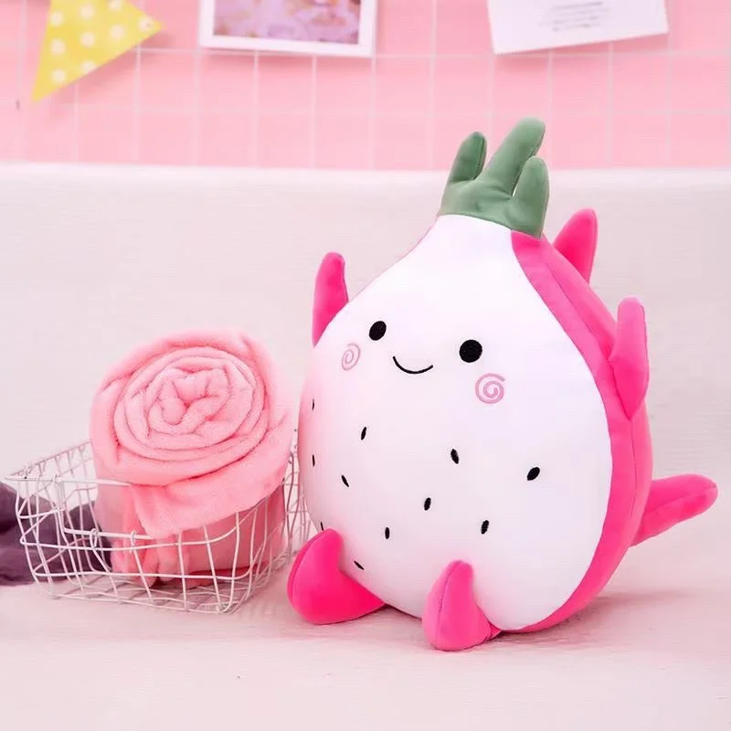 

Игрушка-подушка Питайя (драконий фрукт) трансформер 3 в 1 с пледом (одеялом) внутри