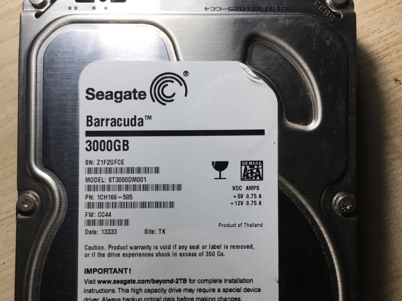 

Жесткий диск HDD Seagate Barracuda 3TB (3000Gb) SATA 3