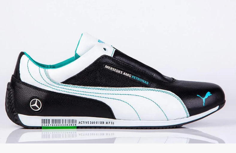 

Мужские кожаные кроссовки Puma Mersedes Amg Petronas, Черно-белый