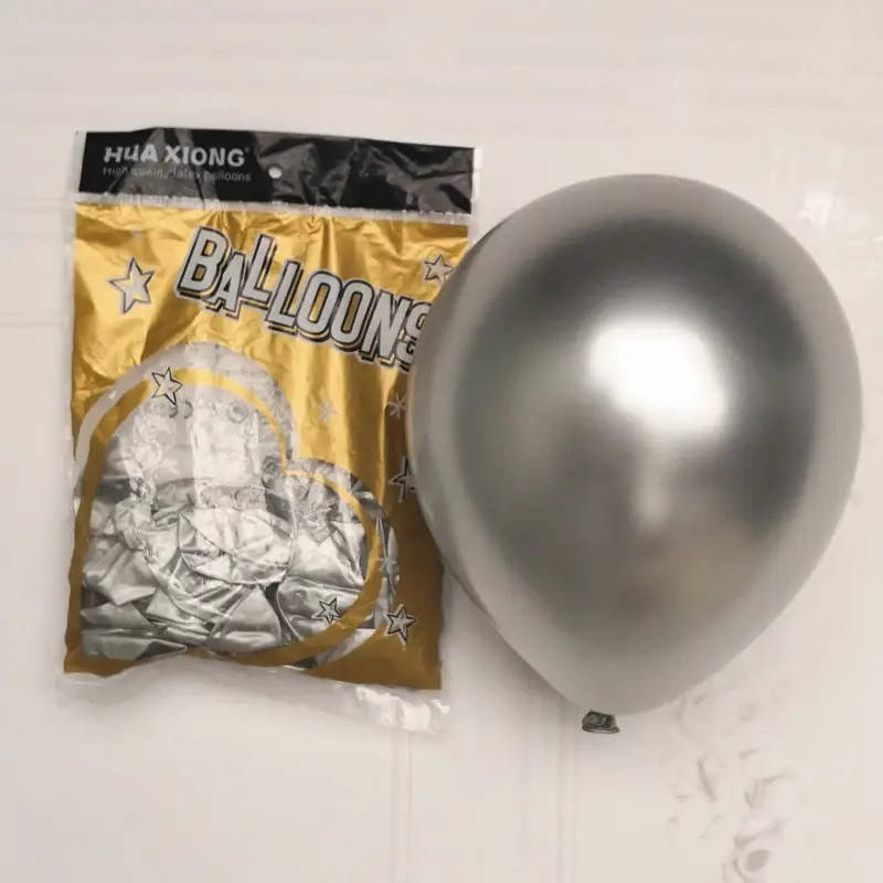 

Латексный шар 12"(30см) Хром серебро, Bestbal (Китай), Серебристый