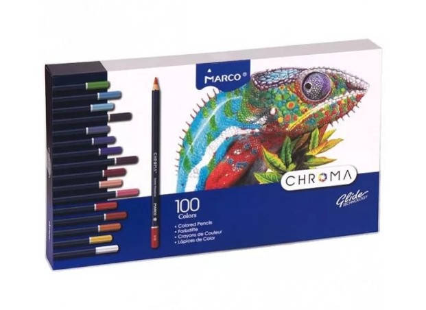 

Олівці 100 кольорів шестигранні,Chroma,8010-100CB,ТМ"Marco"