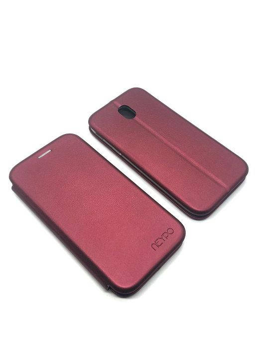 

Чехол книжка Samsung J530 (j5 2017) Бордовый цвет \ Чехол книжка Самсунг J530 Подставка и отдел для карты