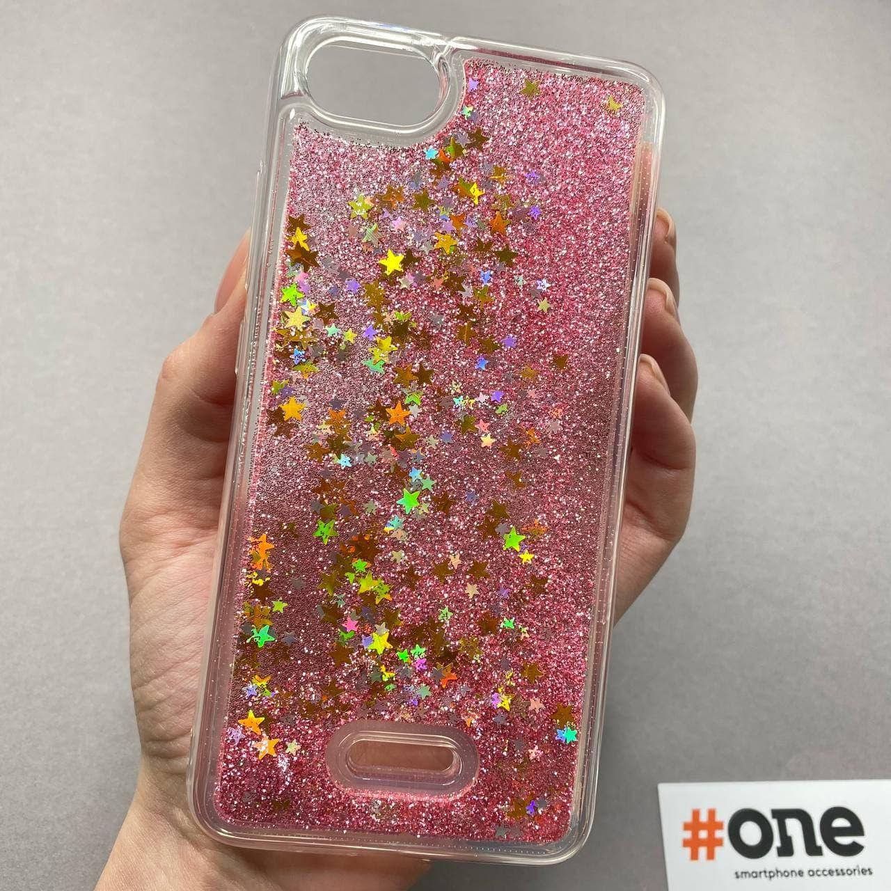 

Чехол для Xiaomi Redmi 6A с жидкостью с сердечками с блестками чехол на телефон сяоми 6а розовый HRT