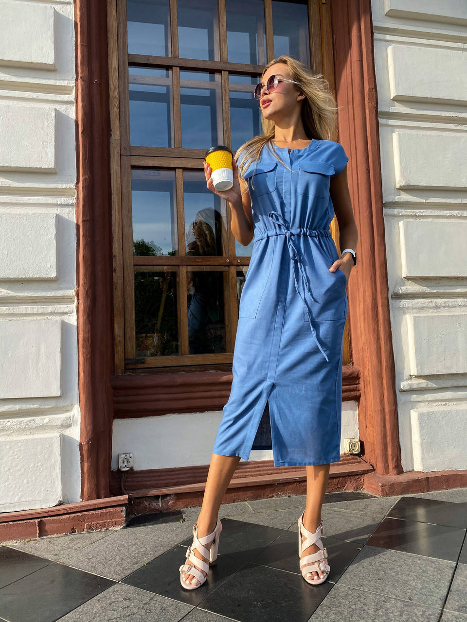 

Женское льняное платье