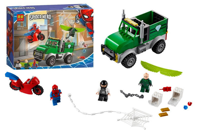 

Конструктор "SUPER HEROES" "SPIDERMAN: Ограбление Стервятника" 111дет. 11497
