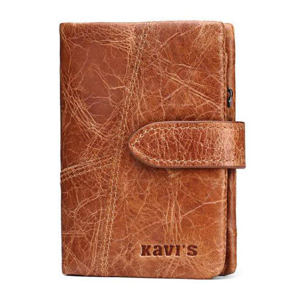 

Мужской кошелек из натуральной кожи. Кожаный кошелек мужской портмоне из кожи Светло-коричневый